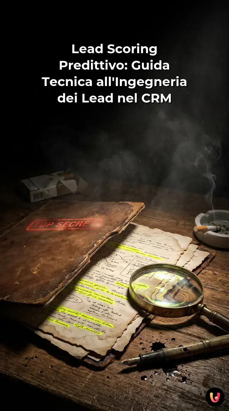 Analisi predittiva dei lead su interfaccia CRM con grafici e dati