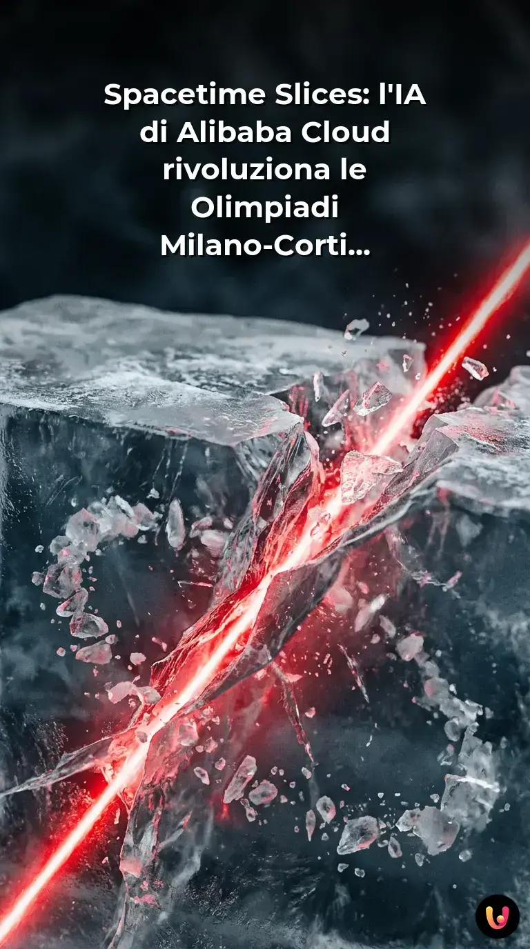 Sequenza composita di un atleta invernale generata dall'IA di Alibaba Cloud.