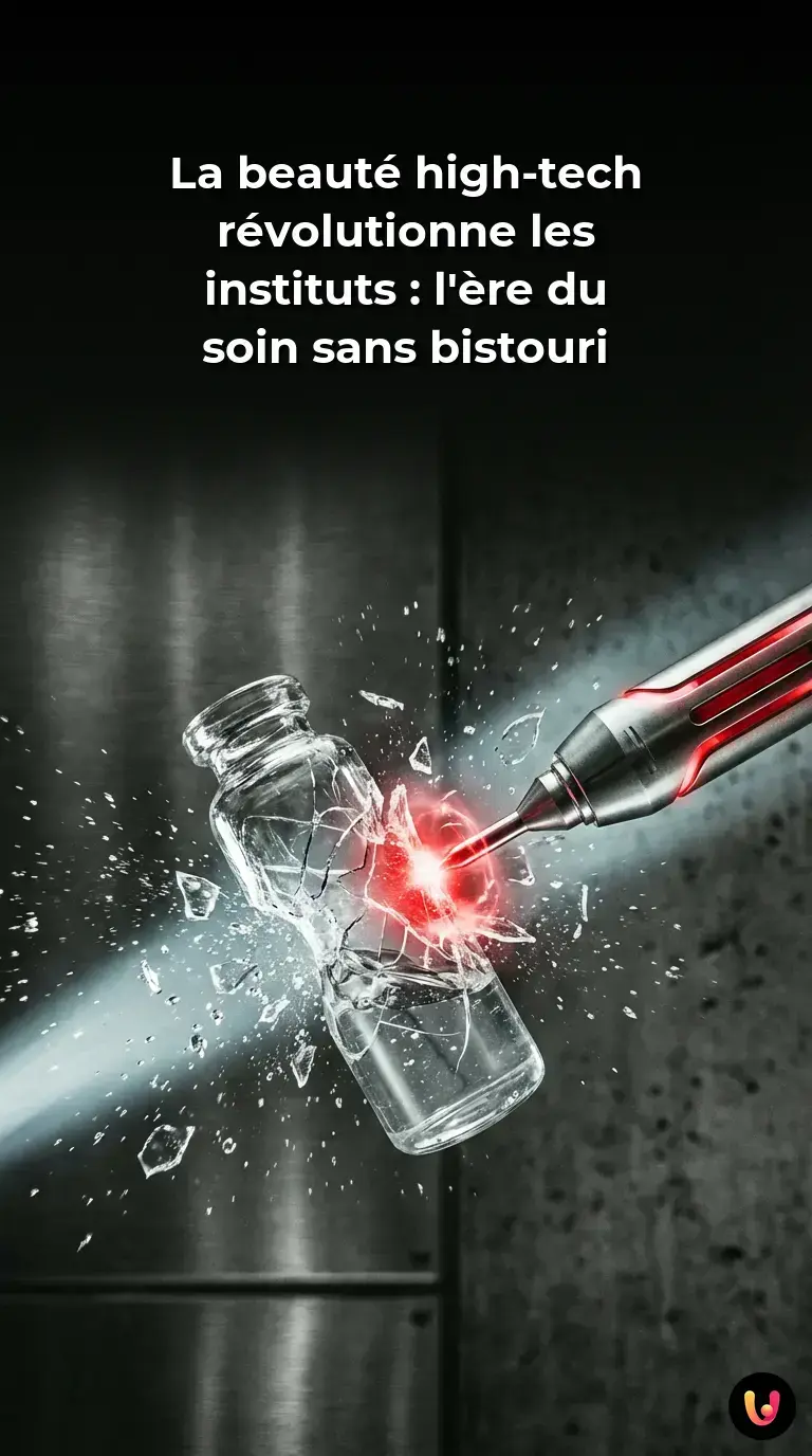 Femme recevant un soin visage par ultrasons dans un institut moderne