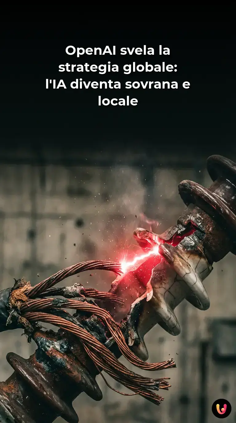 Rappresentazione concettuale di IA sovrana e connessioni globali digitali