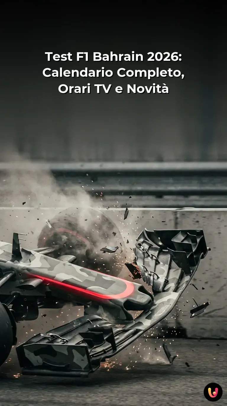 Monoposto Formula 1 2026 in azione sul circuito del Bahrain