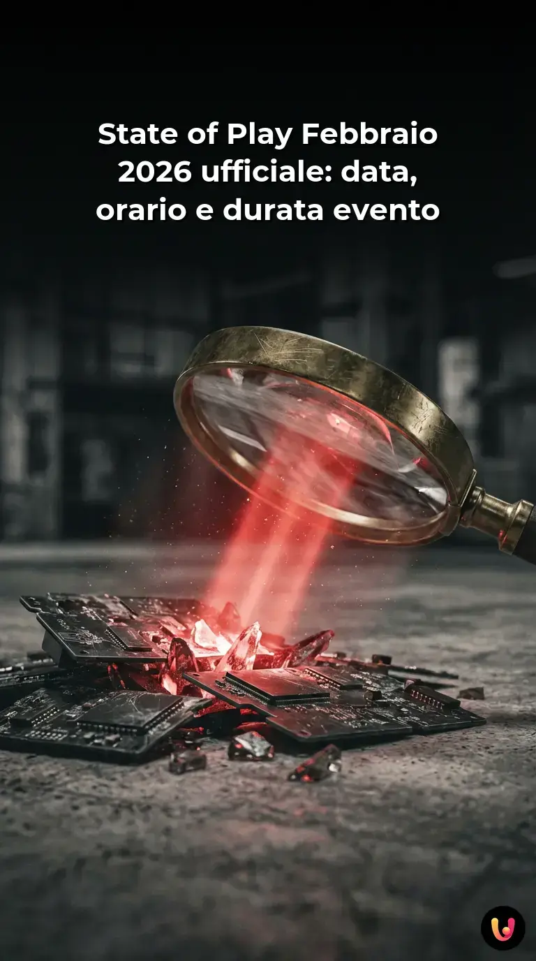 Logo ufficiale dell'evento Sony State of Play su sfondo blu PlayStation