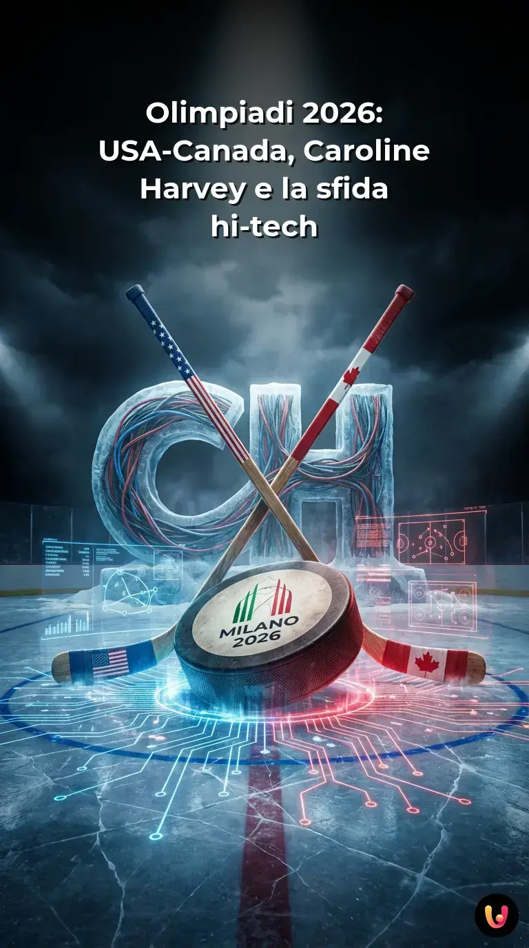 Caroline Harvey in azione sul ghiaccio durante USA-Canada a Milano 2026
