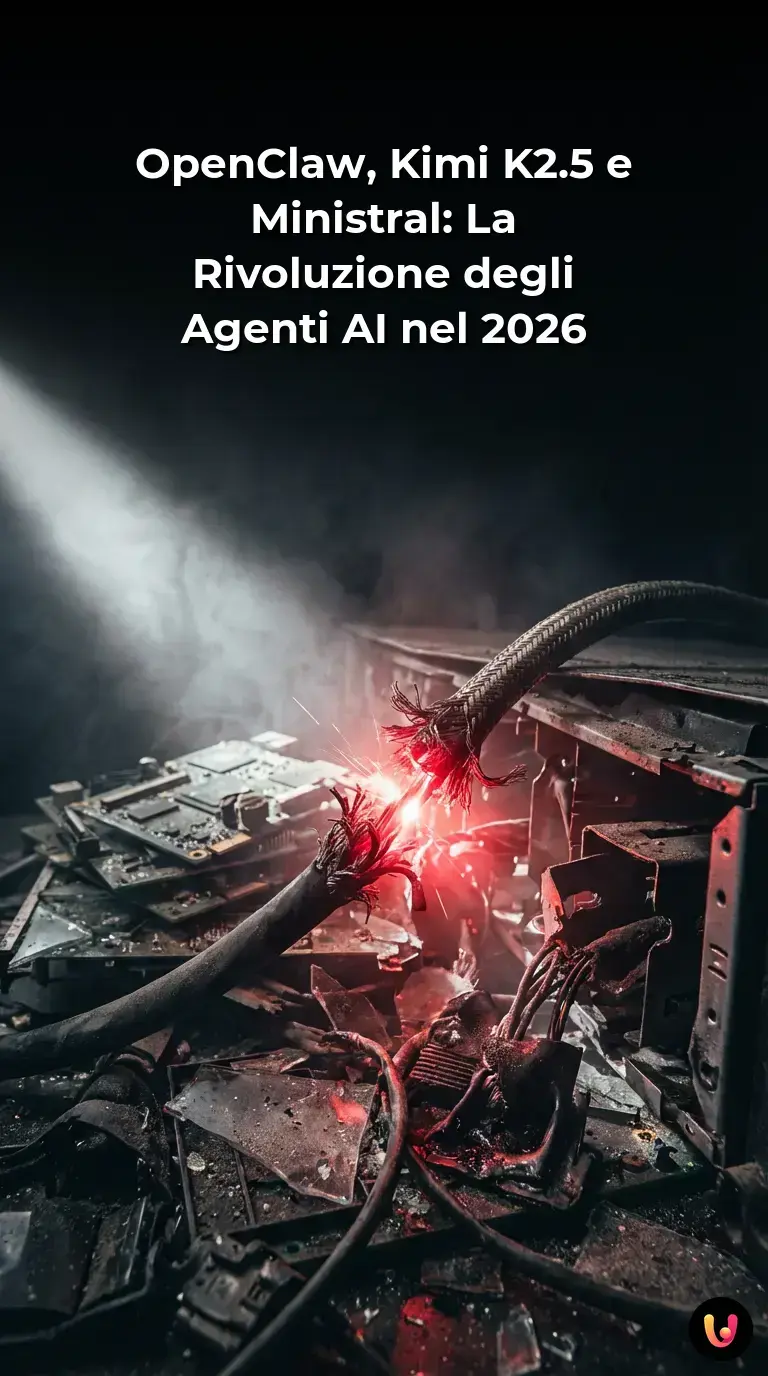 Rappresentazione digitale astratta di agenti AI interconnessi nel 2026