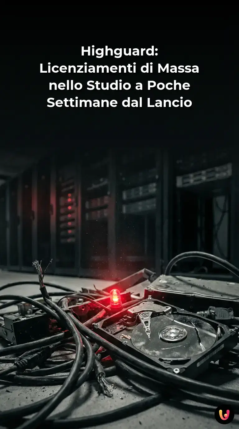 Uffici vuoti di uno studio di sviluppo videogiochi in crisi