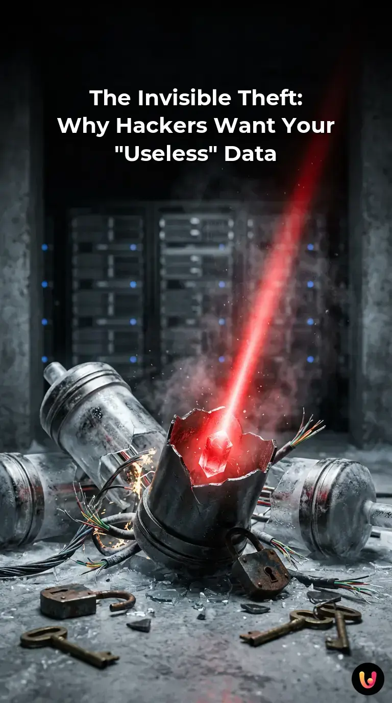 Concept art showing a digital vault and quantum computing threats.