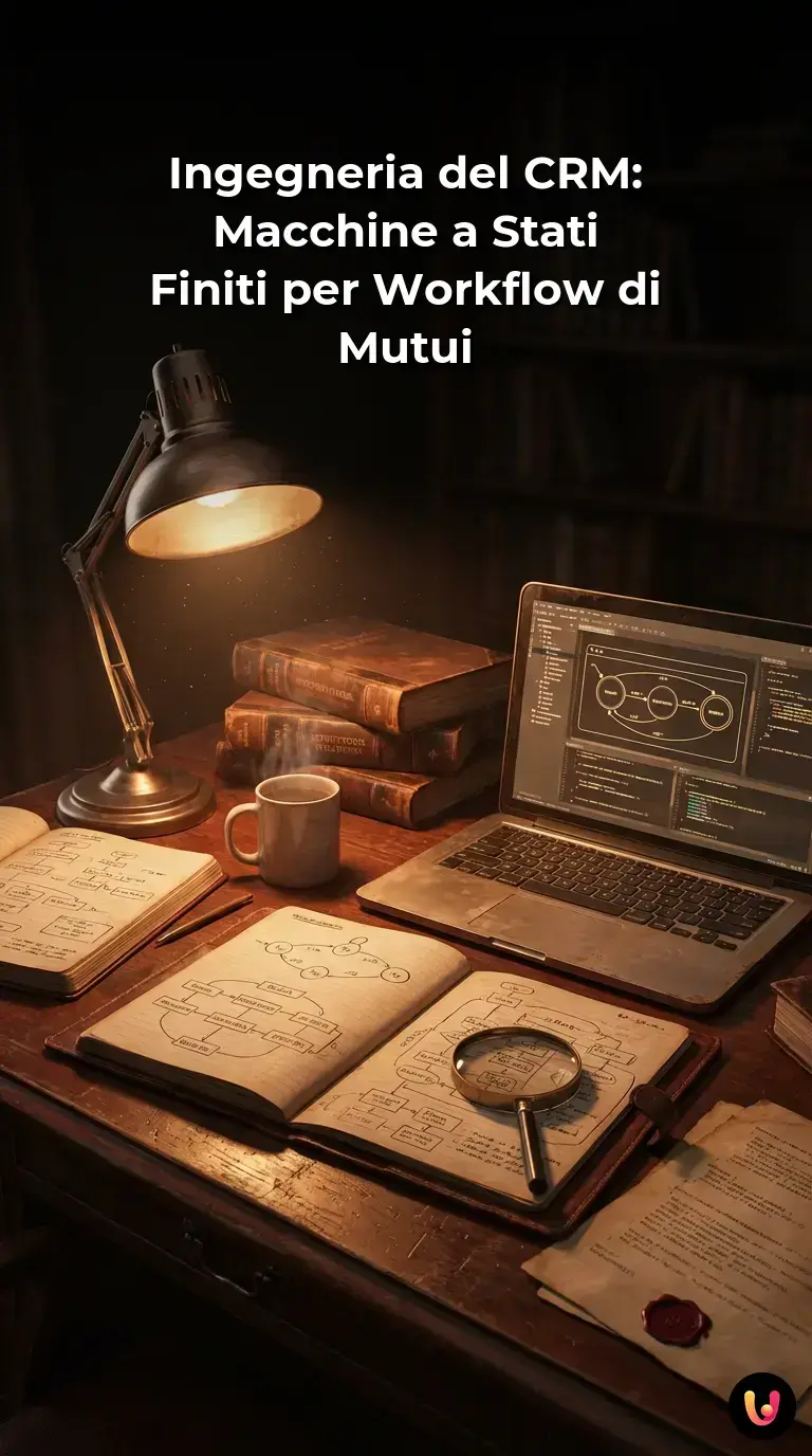 Logisches Diagramm eines endlichen Automaten auf einem Monitor für das Hypothekenmanagement