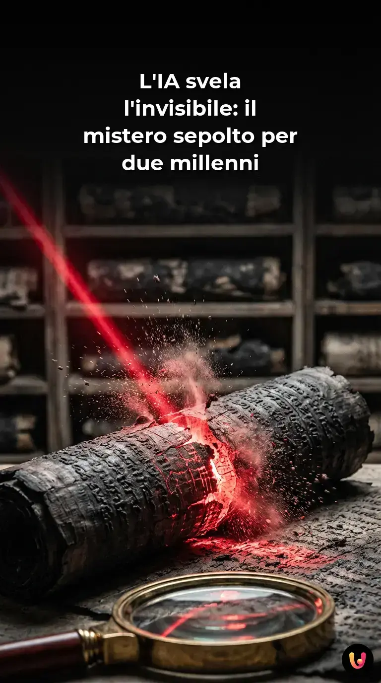 Scansione digitale di un antico rotolo di papiro carbonizzato di Ercolano