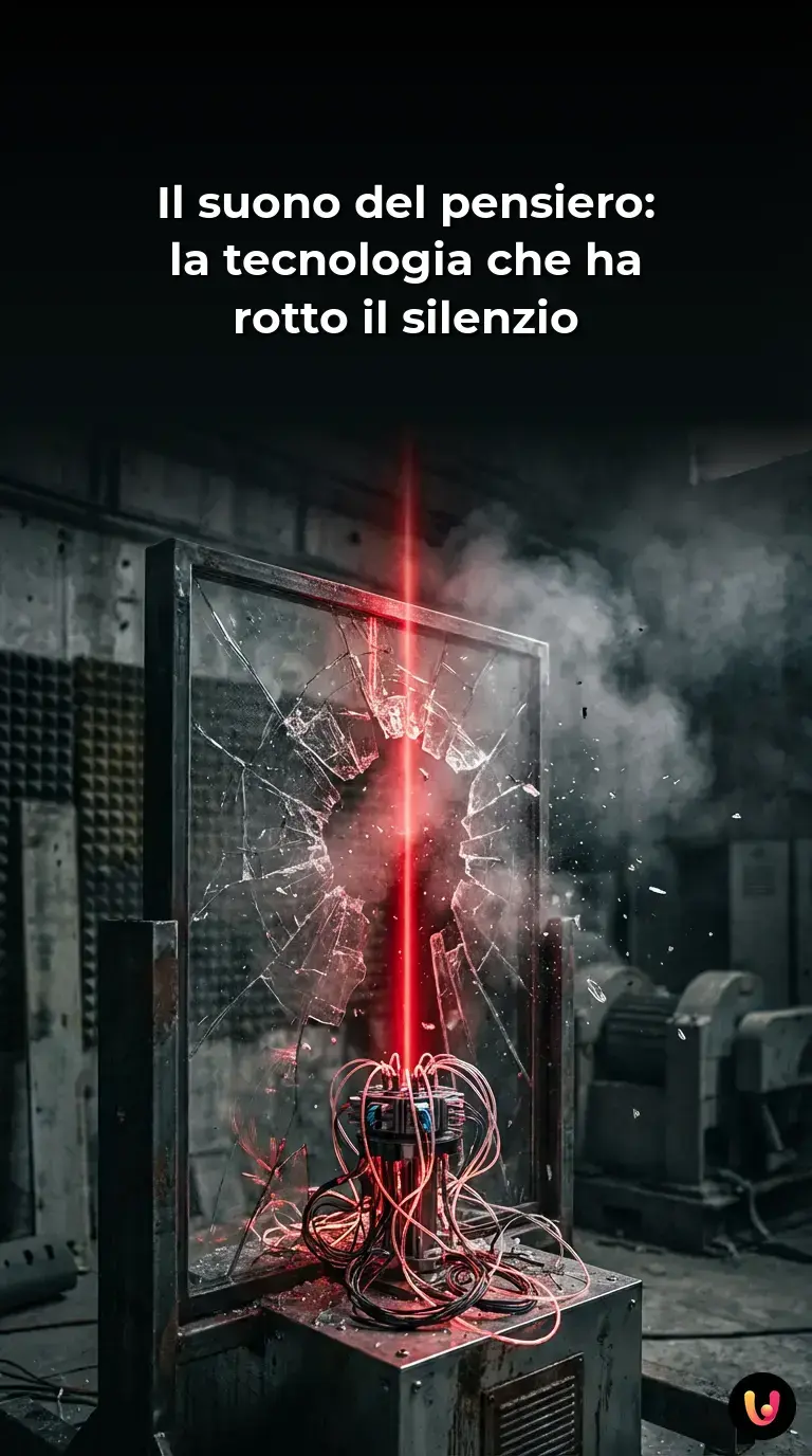 Rappresentazione concettuale di interfaccia cervello-computer e onde neurali.