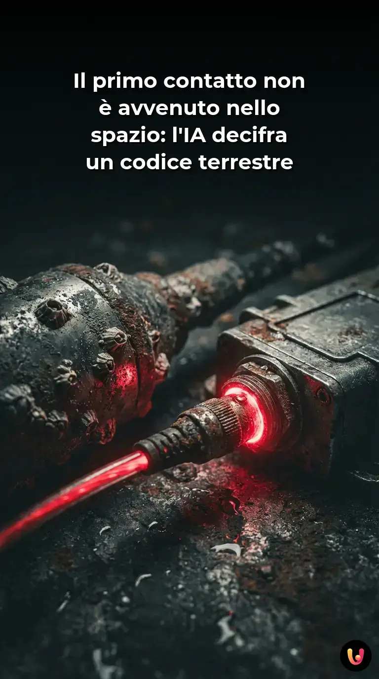 Capodoglio nell'oceano con visualizzazione grafica delle onde sonore analizzate dall'IA.