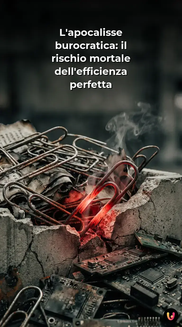 Montagna di graffette metalliche generate da un'intelligenza artificiale fuori controllo