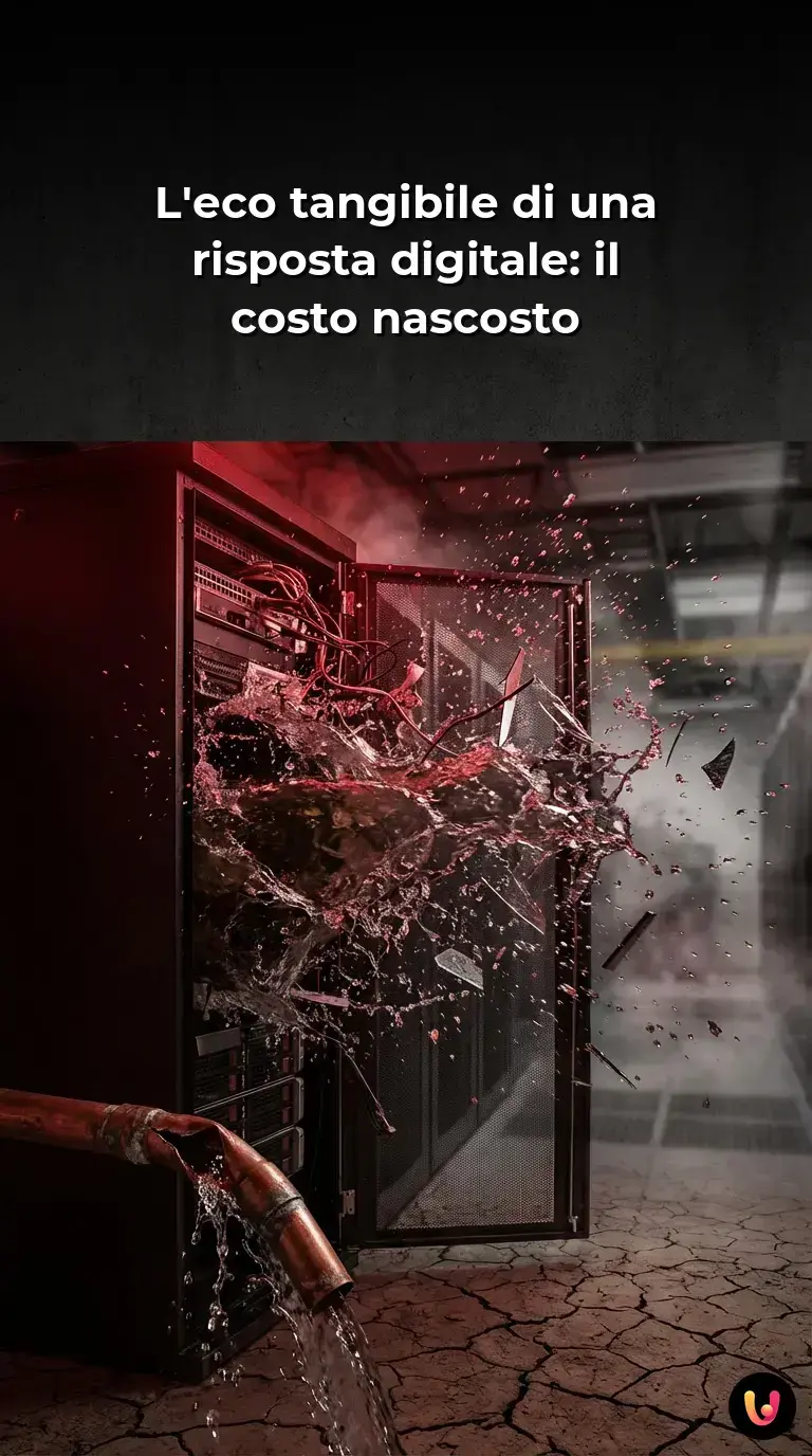 Corridoio di un data center moderno con server e luci led blu