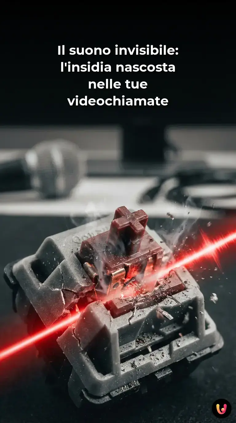 Onde sonore digitali intercettano la digitazione su una tastiera durante una videochiamata