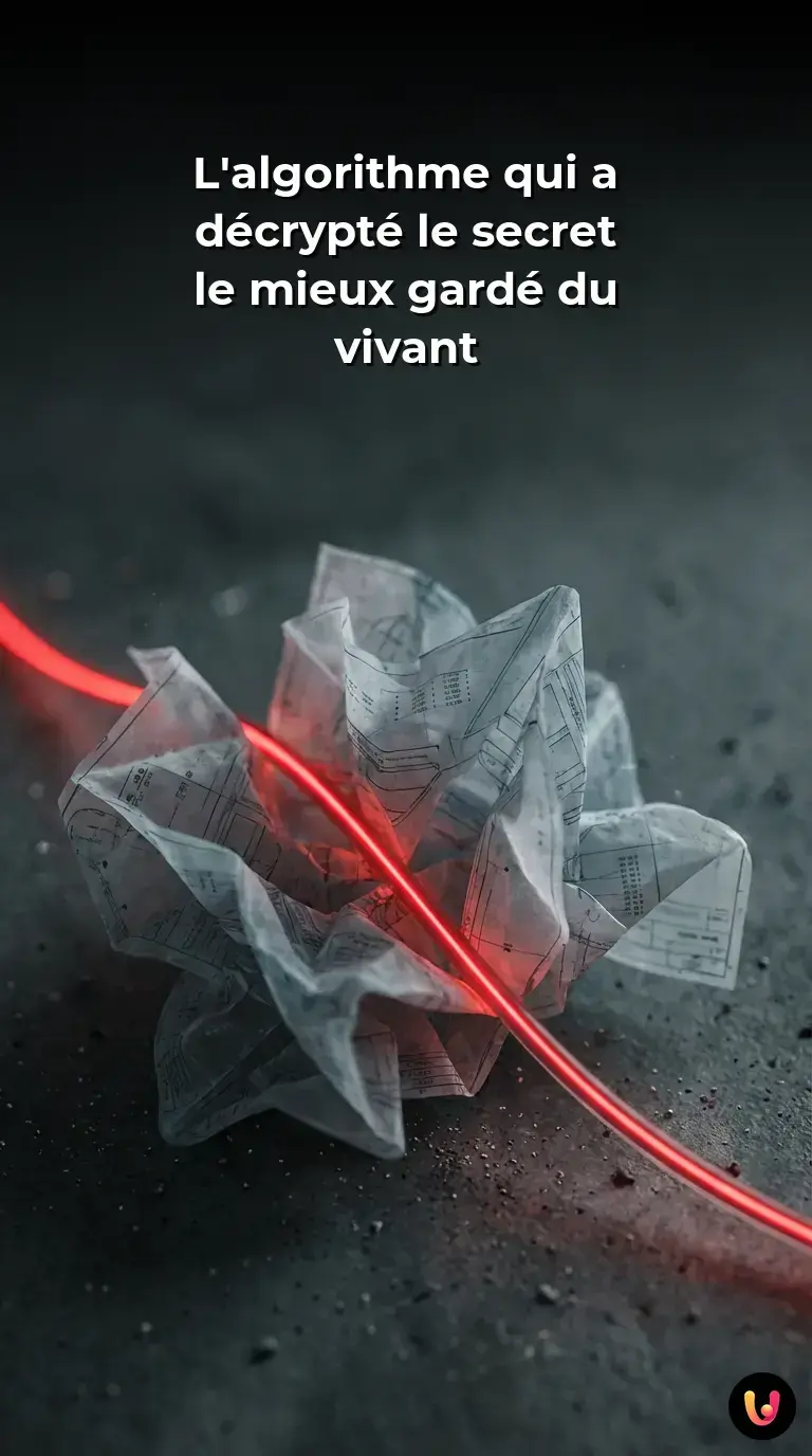 Structure 3D complexe d'une protéine générée par l'IA AlphaFold