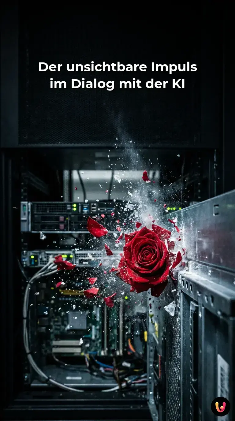 Person tippt konzentriert am Laptop und führt einen Dialog mit einer KI-Software