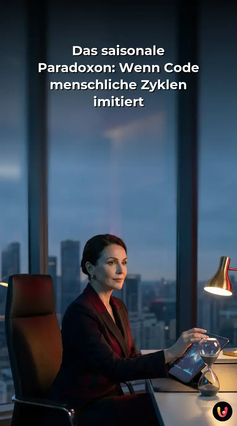 Visualisierung von Künstlicher Intelligenz, die menschliche Zyklen im Winter imitiert