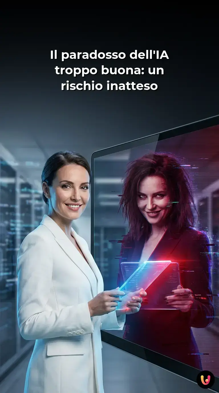 Rappresentazione grafica della dualità bene e male nell'IA