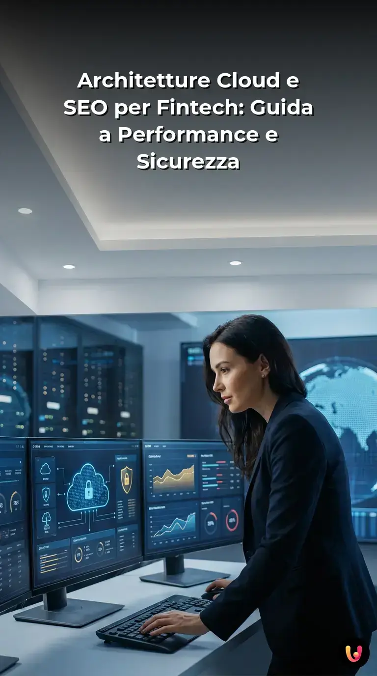 Analisi tecnica di architettura cloud e metriche SEO su monitor