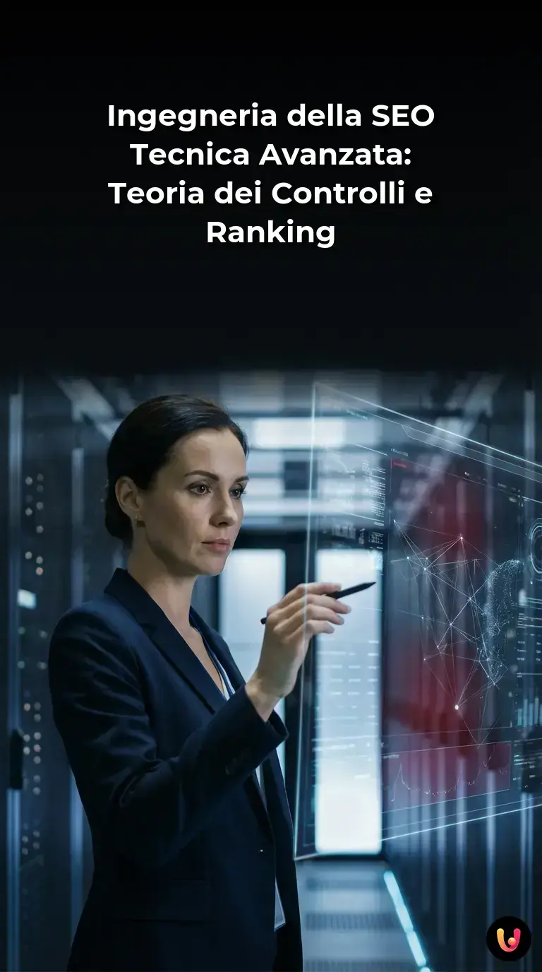 Schema ingegneristico di un sistema a retroazione applicato all'algoritmo di ranking SEO