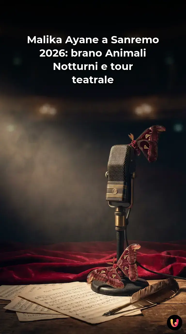 Malika Ayane a Sanremo 2026: brano Animali Notturni e tour teatrale