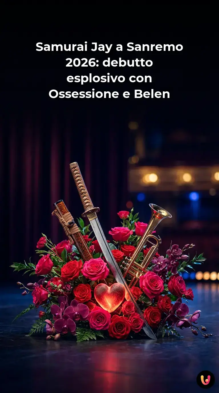 Samurai Jay si esibisce al Festival di Sanremo 2026 con Ossessione