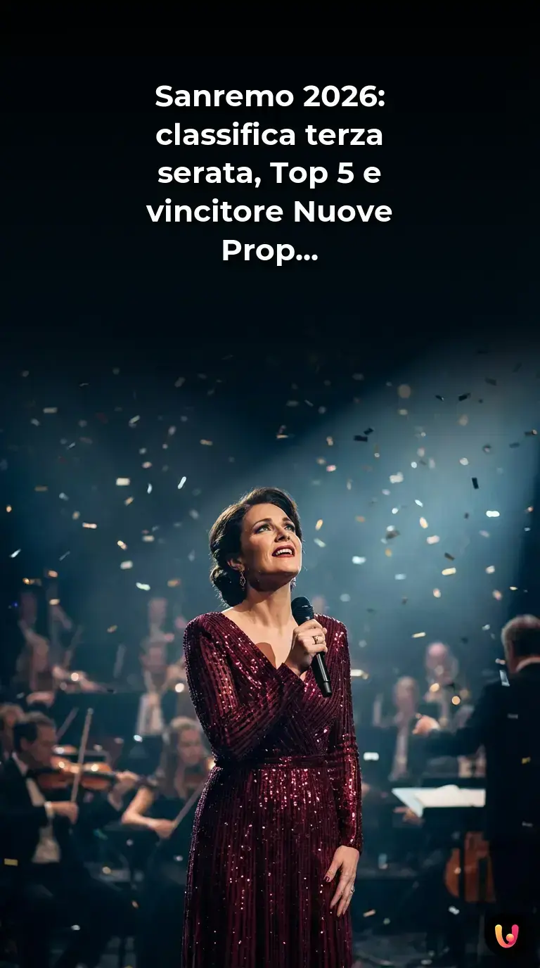 Carlo Conti conduce la terza serata del Festival di Sanremo 2026 al Teatro Ariston