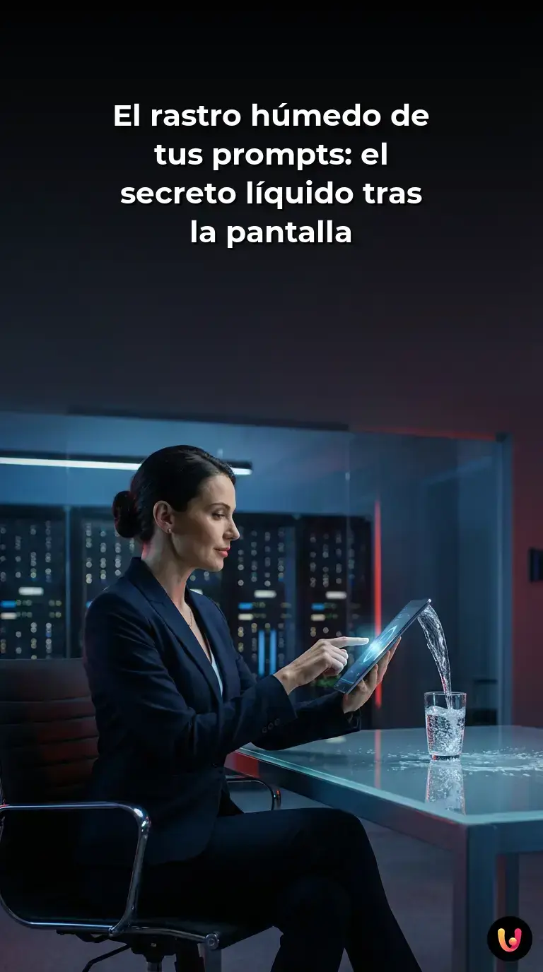 El rastro h&uacute;medo de tus prompts: el secreto l&iacute;quido tras la pantalla
