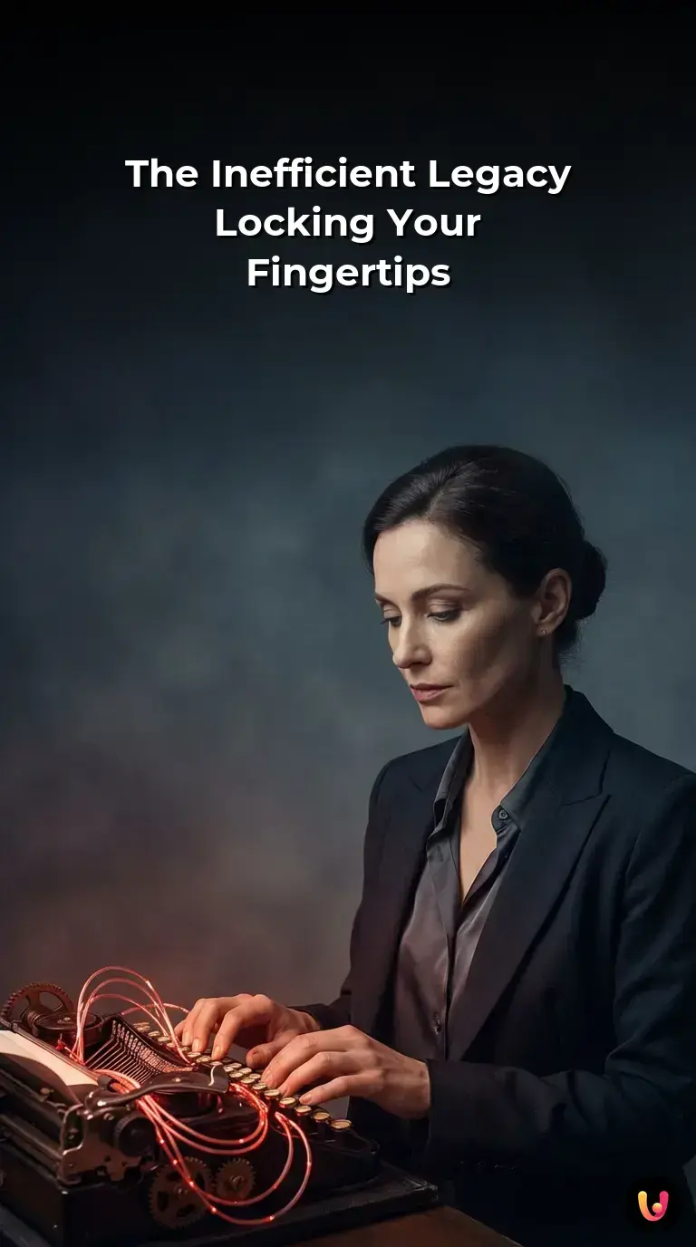 Antique typewriter keys contrasted with a sleek modern laptop screen