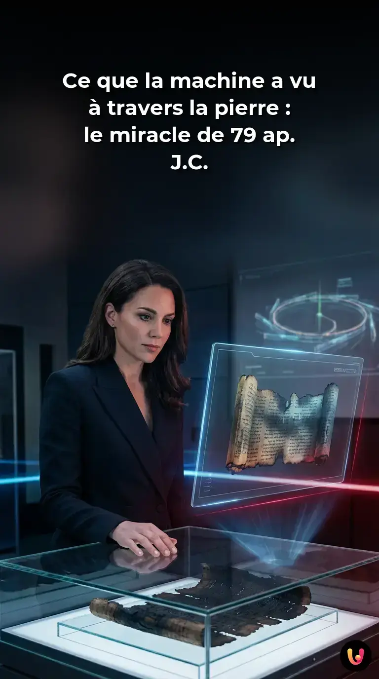 Papyrus carbonisé d'Herculanum et visualisation numérique du texte antique caché