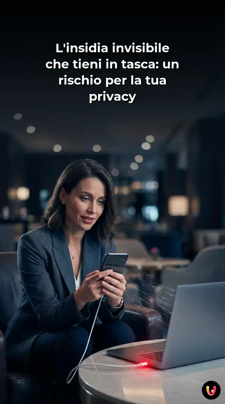 Primo piano di un cavo di ricarica bianco connesso allo smartphone