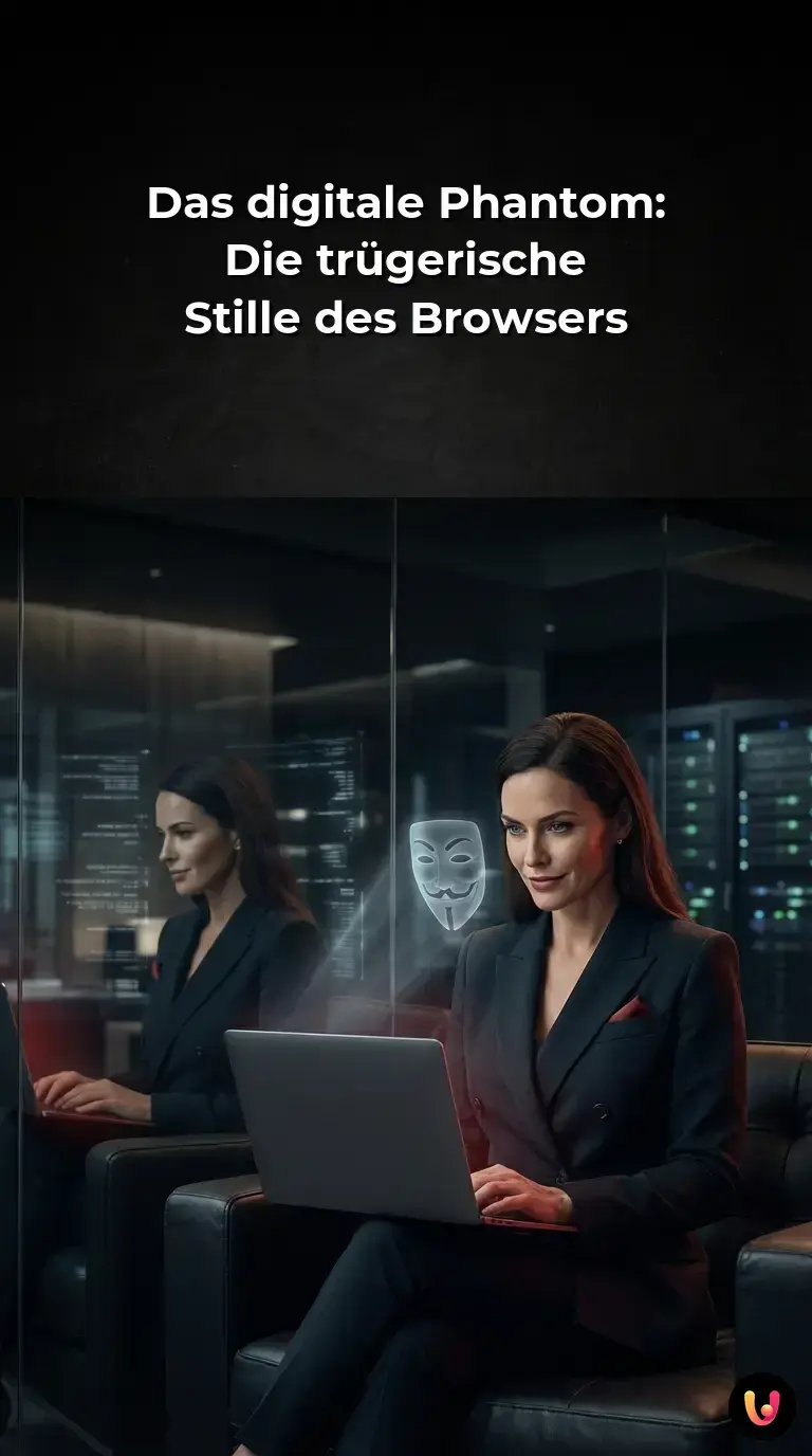 Symbol f&uuml;r privates Surfen auf einem dunklen Computerbildschirm