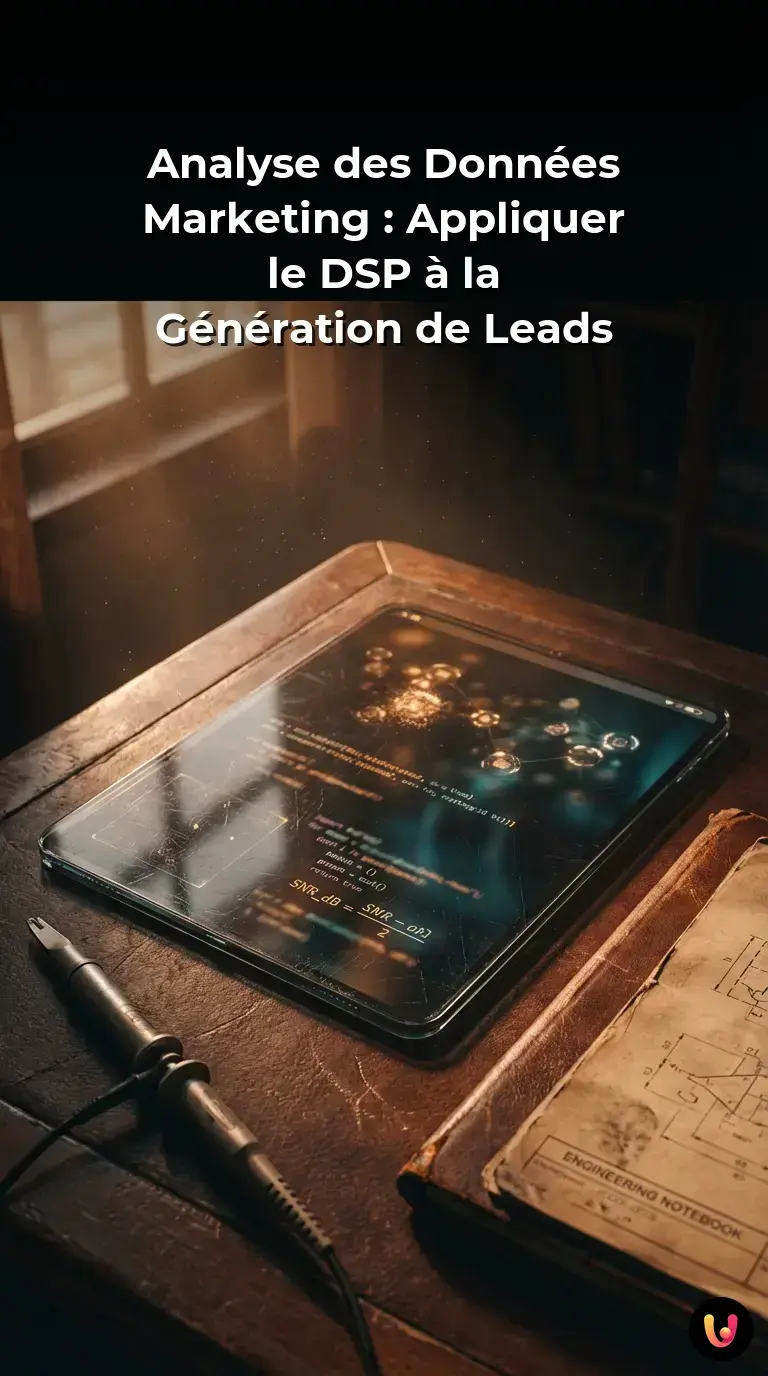 Filtrage numérique de leads marketing sur écran d'analyse