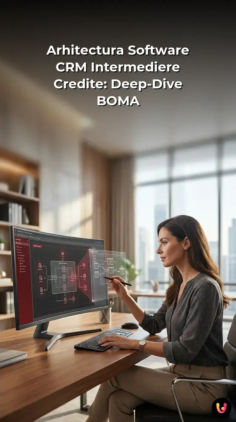 Arhitectură software complexă afișată pe ecrane moderne