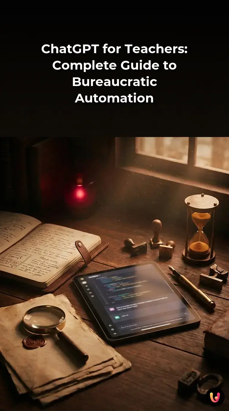 Educator working on a laptop using AI for administrative tasks