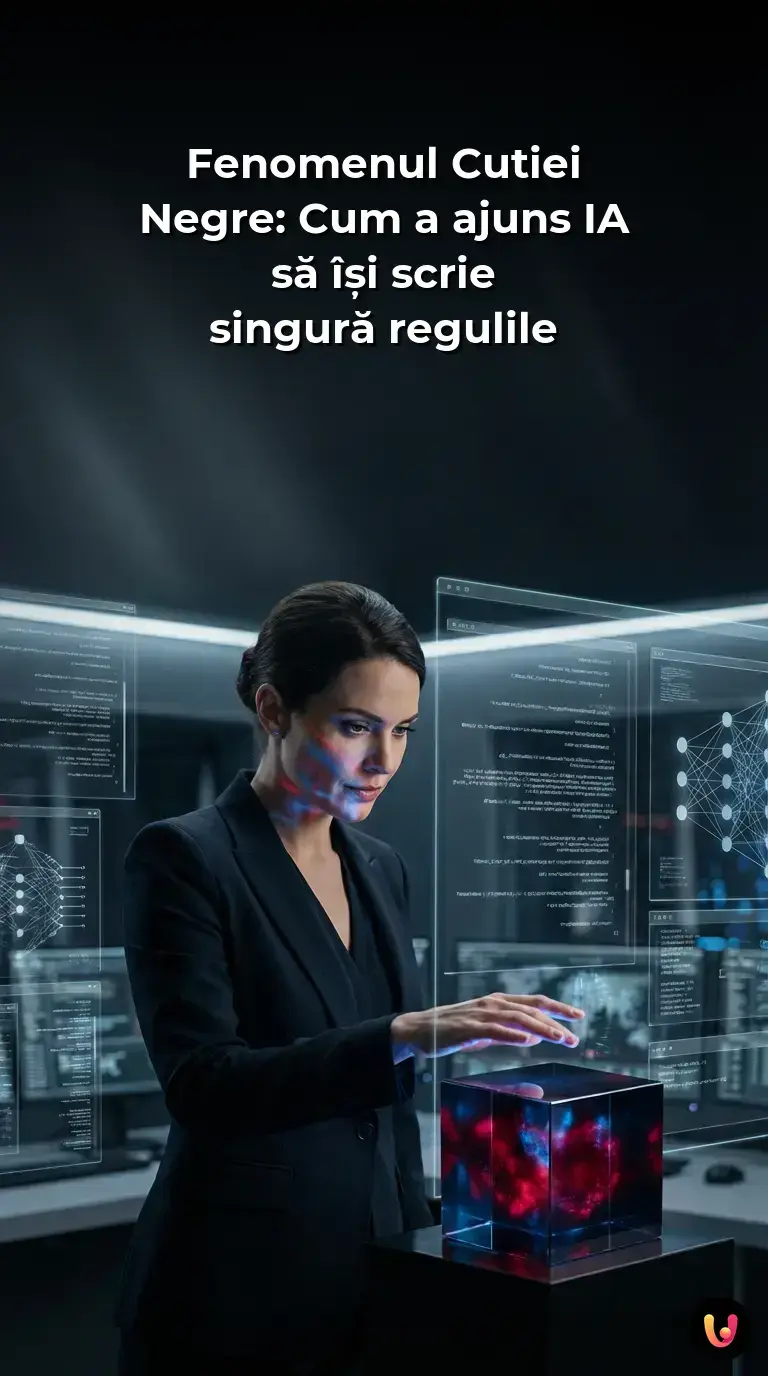 Reprezentare digitală a unei rețele neuronale complexe sub forma unei cutii negre misterioase