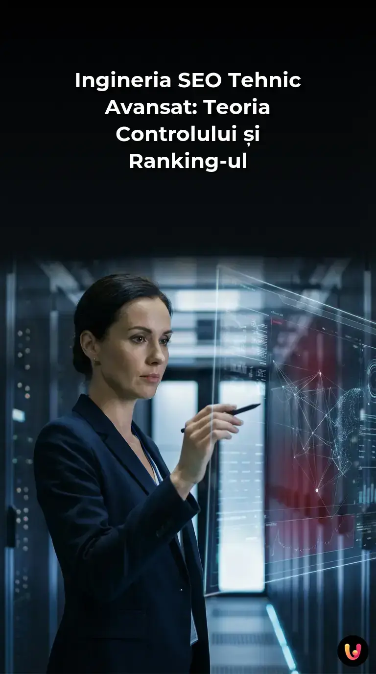 Diagramă logică explic&acirc;nd SEO tehnic prin teoria controlului și sisteme black box.