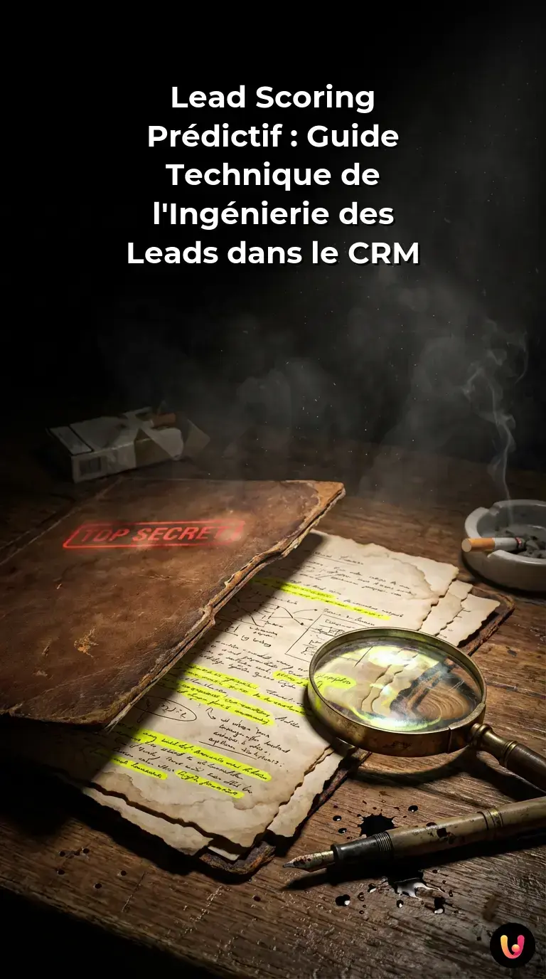Schéma du processus de lead scoring prédictif dans le CRM BOMA.