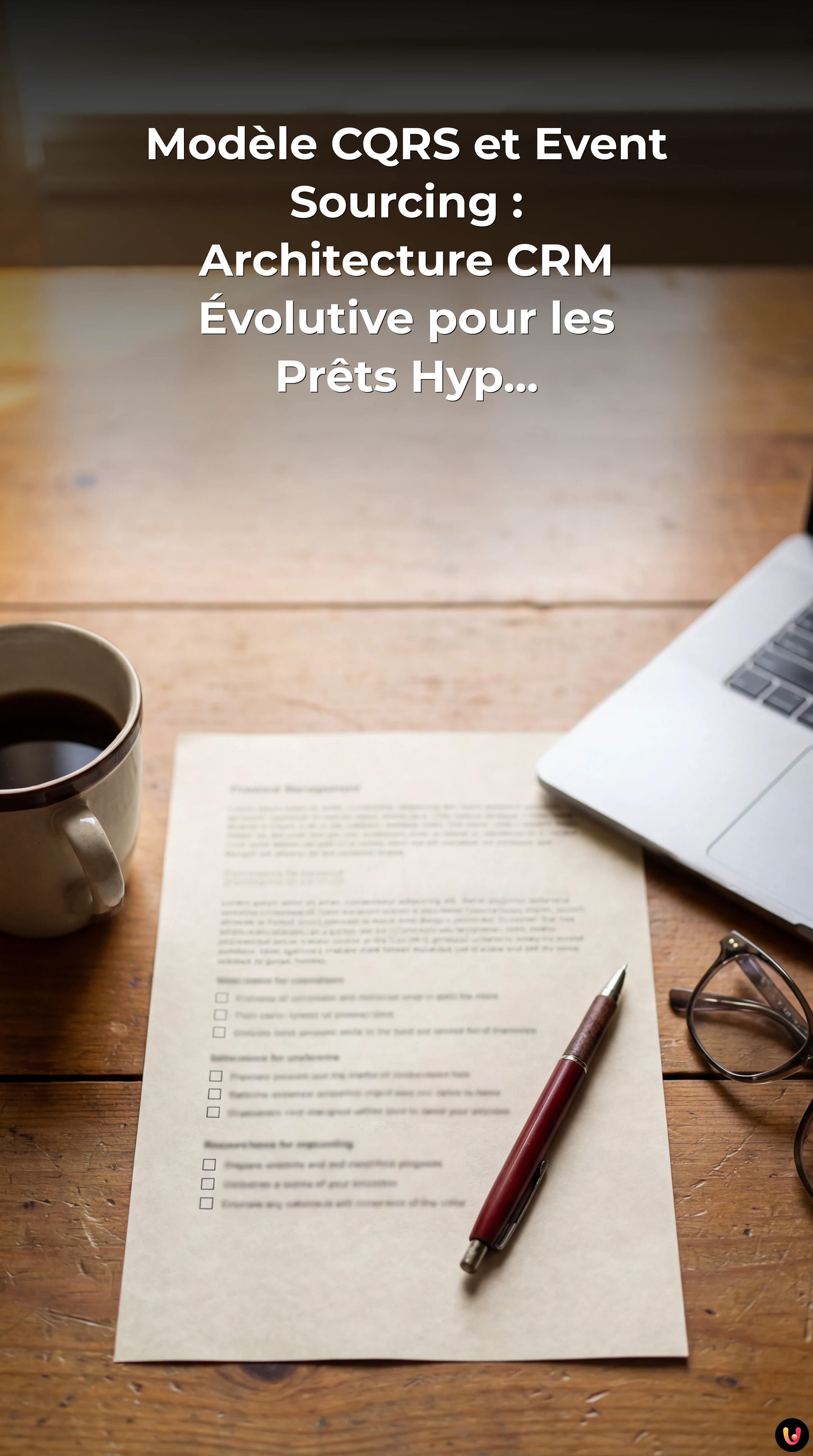 Schéma d'architecture CQRS pour un système CRM de prêts hypothécaires
