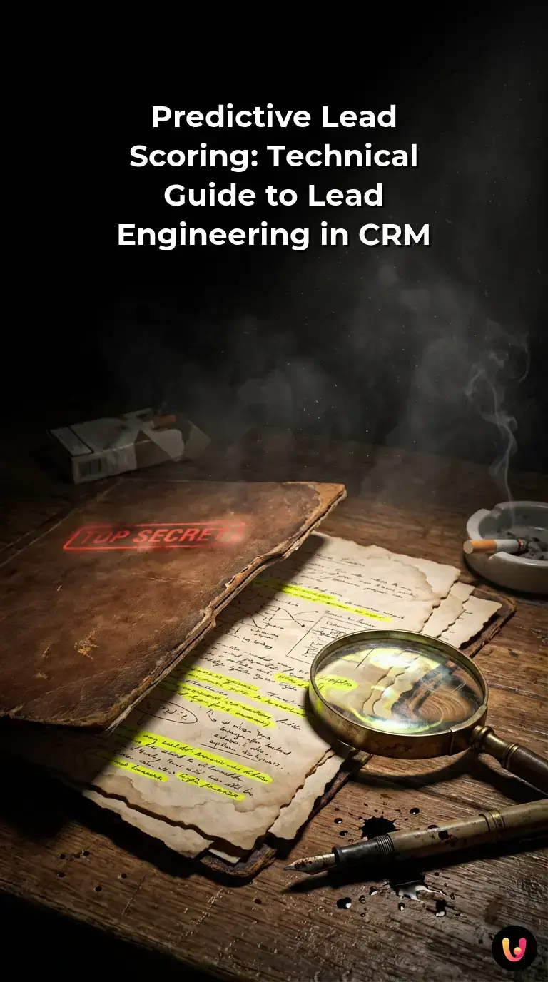 Data visualization of predictive lead scoring metrics in a CRM interface.
