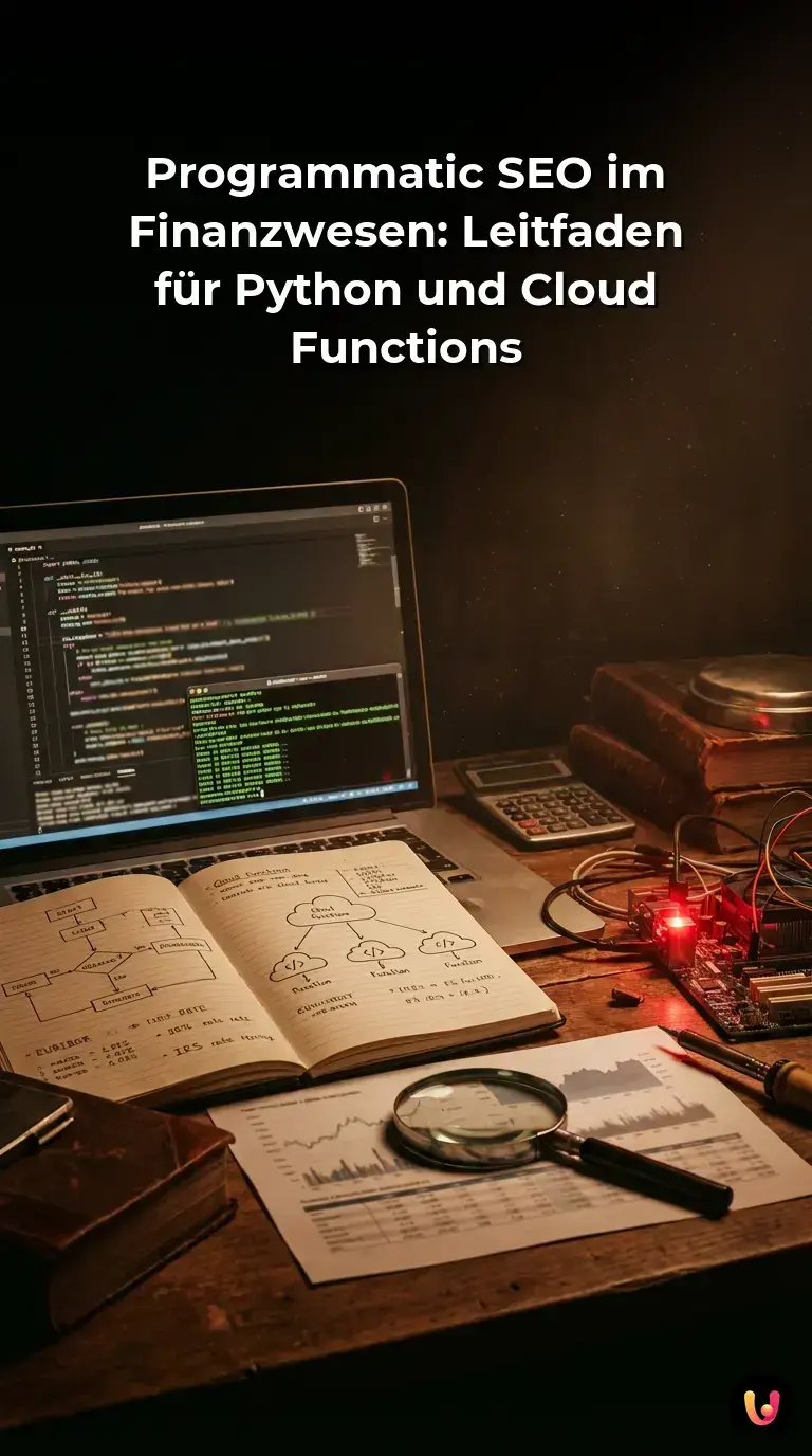 Diagramm der Programmatic SEO Architektur mit Python f&uuml;r Fintechs