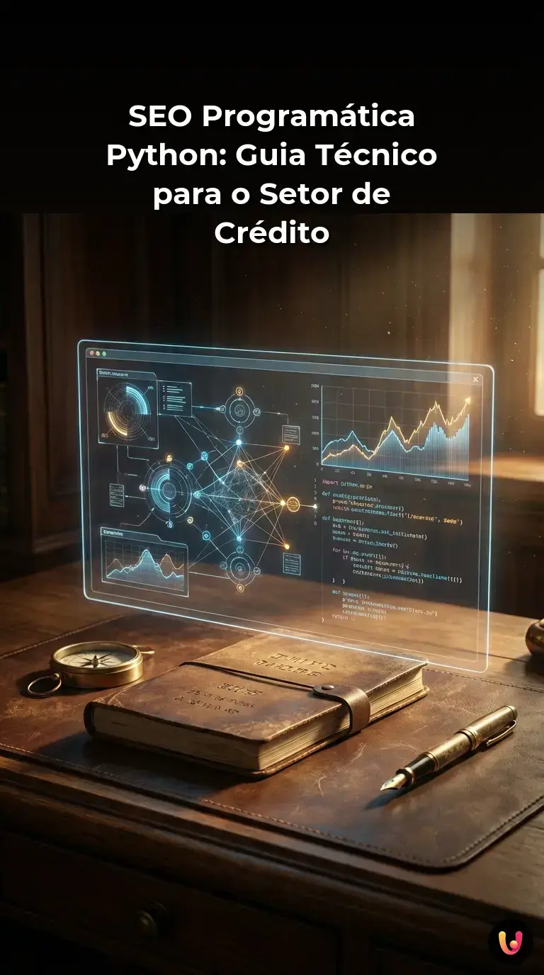 C&oacute;digo Python e dados financeiros estruturados em arquitetura de SEO program&aacute;tica.