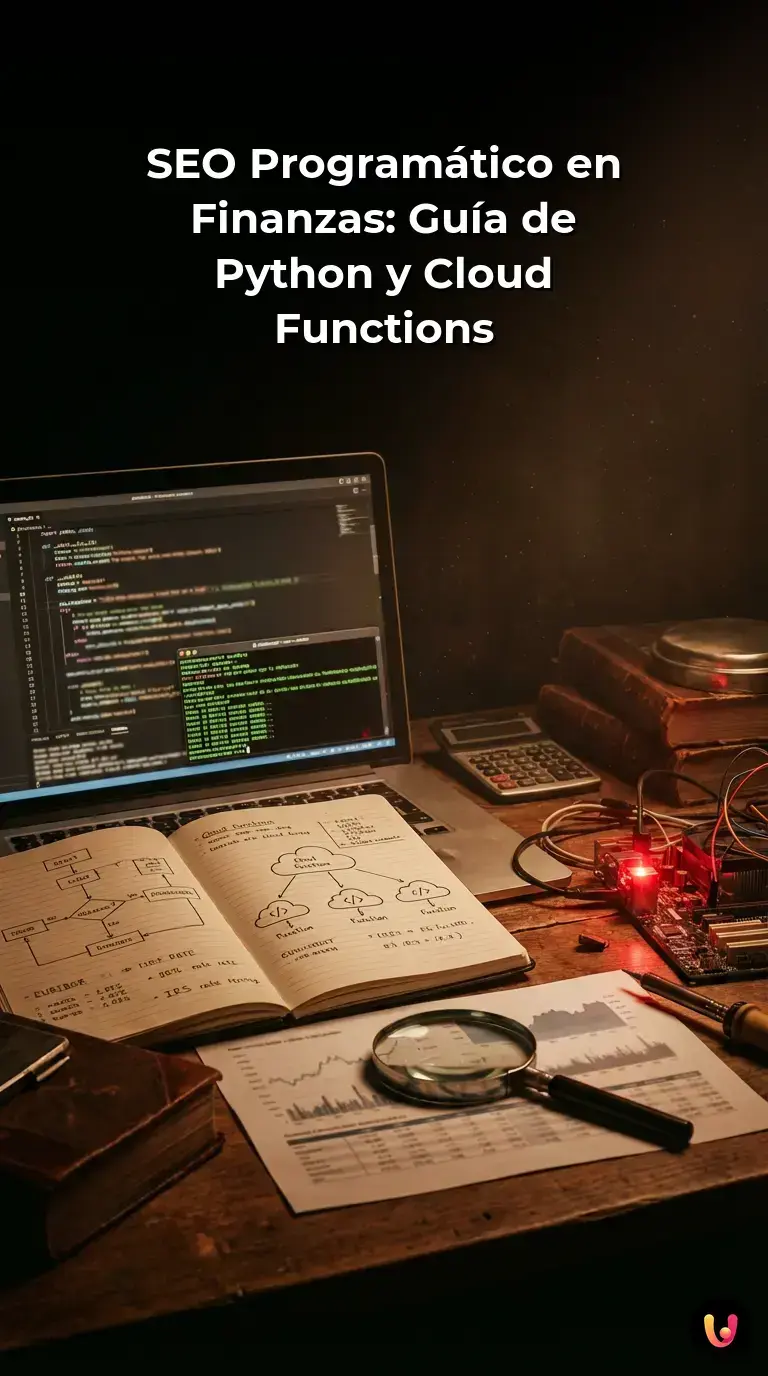 Diagrama de flujo de datos para SEO programático en fintech con Python