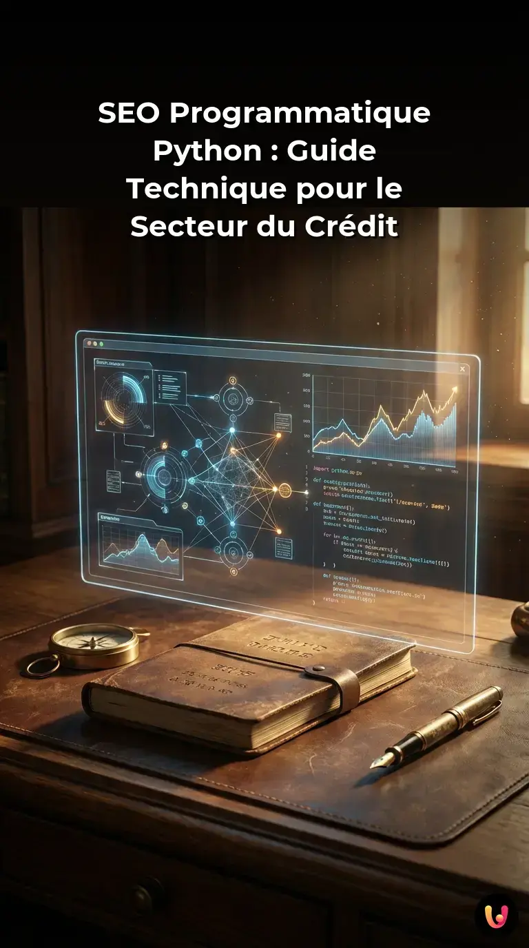 Sch&eacute;ma architecture SEO programmatique Python pour le cr&eacute;dit immobilier