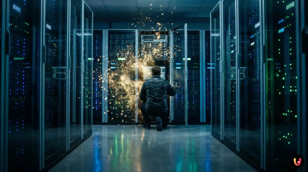 Schema der sicheren und tracking-freien Cloud-Architektur des KI-Modells Vitruvian-1.