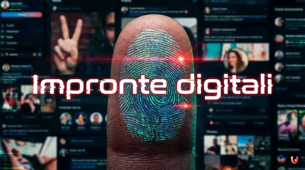 L’errore biometrico che tutti commettiamo davanti all’obiettivo Mano che fa il segno della pace verso uno smartphone con i polpastrelli in primo piano.