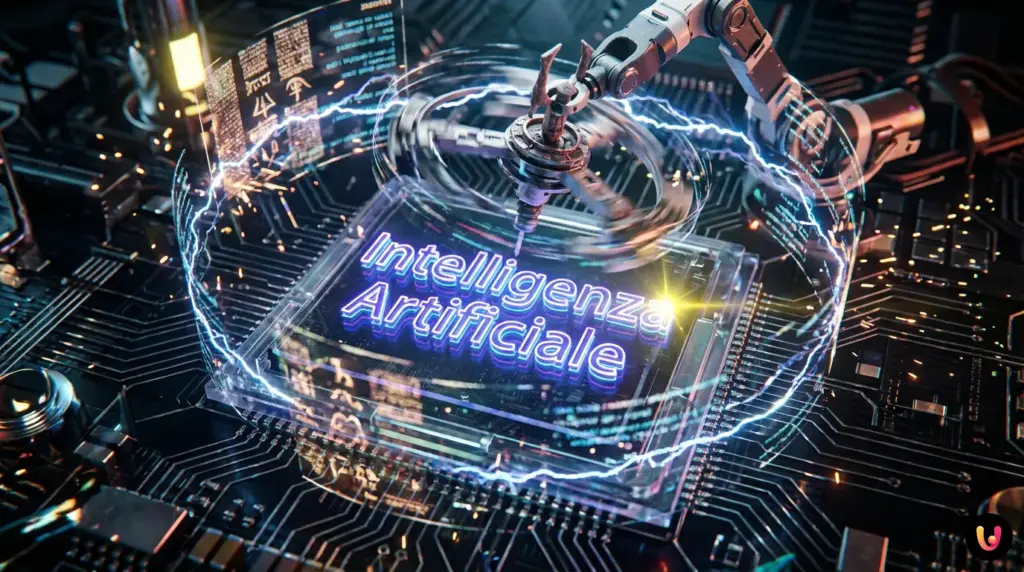 Braccio robotico che compie un movimento circolare inspiegabile prima di afferrare un oggetto.