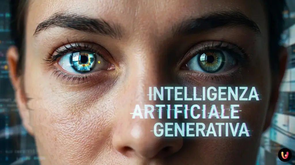 Ritratto iperrealistico generato dall'AI con una sottile anomalia ottica e fisica.