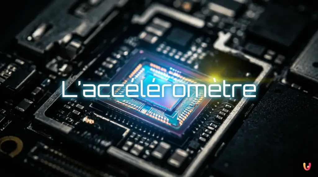 Sch&eacute;ma d'un acc&eacute;l&eacute;rom&egrave;tre MEMS int&eacute;gr&eacute; dans un t&eacute;l&eacute;phone