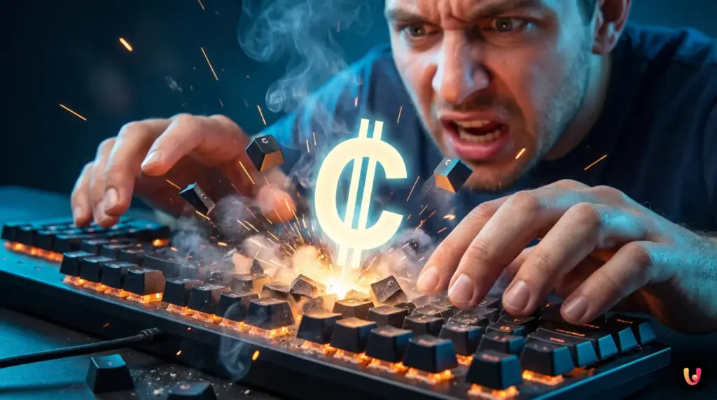 Touche du clavier avec le symbole du centime (&cent;) pour syst&egrave;mes Mac et Windows.