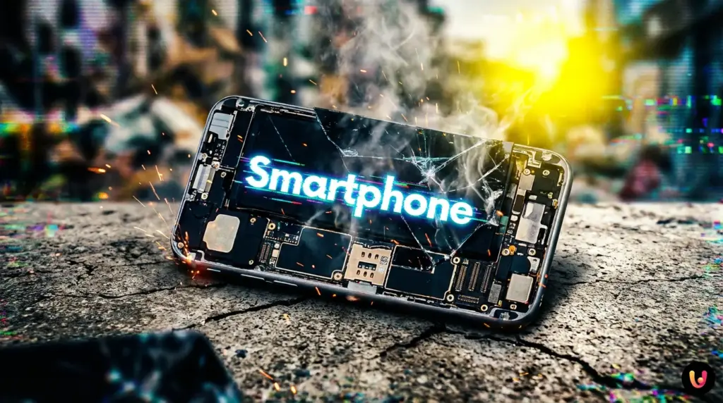 Eine Hand h&auml;lt ein Smartphone und wischt &uuml;ber den Bildschirm, um Hintergrund-Apps zu schlie&szlig;en.